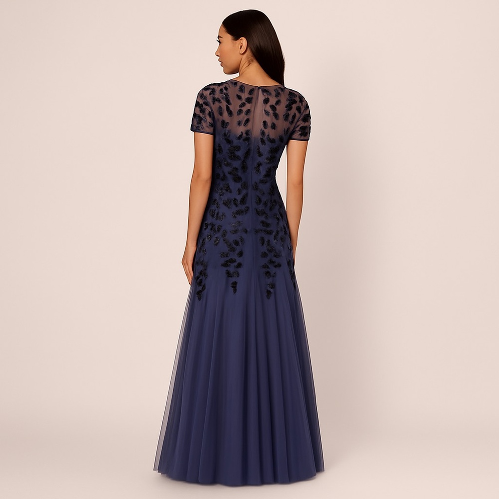 Adrianna Papell Navy Blue Maxi Dress - Picture 2 of 10